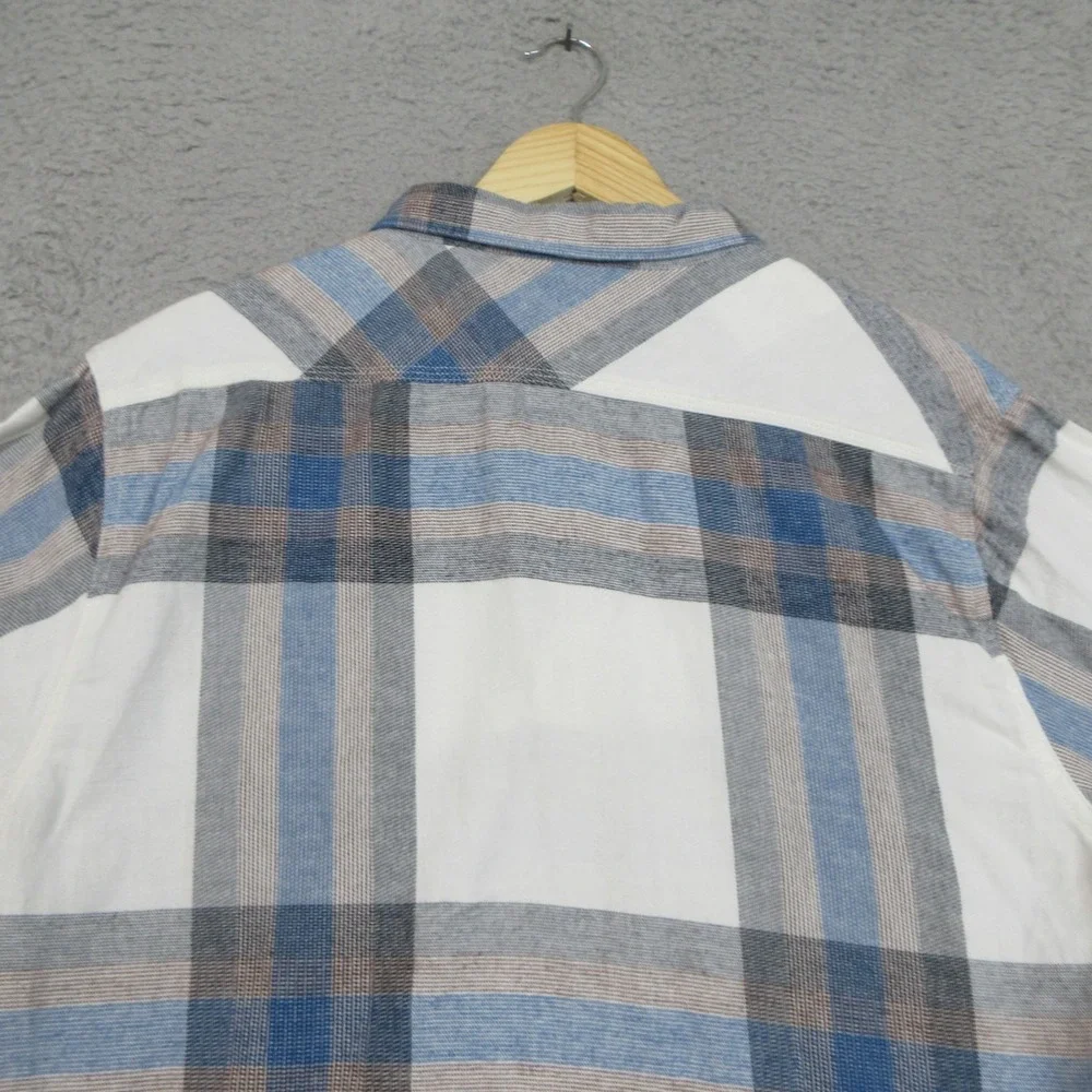 Levis Outdoor Shirt‎ Mens XL White Plaid Button Up Gorpcore Outdoor Workwear